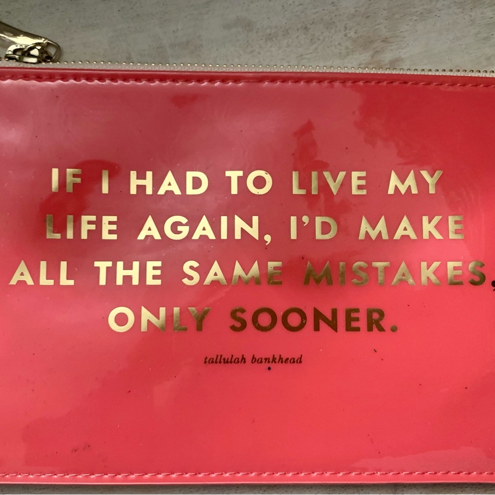 Kate spade pink Same Mistakes Pencil Pouch